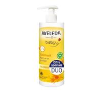 WELEDA - Soin Douceur Bébé au Calendula, Protection Naturelle et Apaisante (2 x 400 mL) - lot de 2 - Vendu par Lot