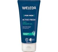 Weleda Soins-pour-hommes Shower-GelTonifie grâce à un parfum rafraîchissant et masculinFor Men Active Fresh 3in1 Gel douche 200 ml
