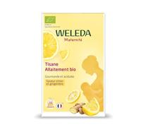 WELEDA - Tisane Allaitement bio Citron Gingembre - 20 sachets - Pour les femmes qui allaitent - Pour favoriser la lactation - ECOCERT - 20x2g