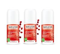 WELEDA - Trio Déodorant roll-on 24H Grenade - 100% d'origine naturelle - Vegan* - Certifié Natrue** - Roll-on 50 ml x 3