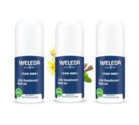 WELEDA - Trio Déodorant roll-on 24H Homme - 100% d'origine naturelle - Vegan* - Certifié Natrue** - Roll-on 50 ml x 3