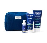 WELEDA - TROUSSE SOINS HYGIENE HOMME | Routine complète Homme avec sérum 5 en 1, déodorant 24 h et gel douche 3 en 1 pour une peau fraîche et revitalisée.