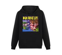 WELENAGA George Thorogood & The Destroyers Haircut Men Hoodies with Drawstring Pockets Men's Hooded Sweater Black XL