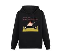 WELENAGA Men Long Sleeve Printed Hoodies Action Bronson Mr Wonderful Hoody Sweatershirt Black XL
