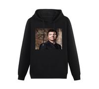 WELENAGA Men Long Sleeve Printed Hoodies Rick Astley 50 Vinyl CD CoverMen's Hoody Sweatershirt Black S