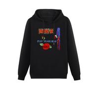 WELENAGA Men's Husker du Flip Your Wig Punk Rock Band Long Sleeve Hooded Sweatshirt Hoodies with Drawstring Pockets Black XL