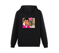 WELENAGA Men's Julio Iglesias Un Canto A Galicia Long Sleeve Hooded Sweatshirt Hoodies with Drawstring Pockets Black S