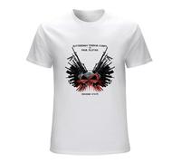 WELENAGA Men's Rotterdam Terror Corps Cotton Casual T-Shirts White S
