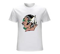 WELENAGA Men's University of North Dakota Fighting Sioux T-Shirts White XXL