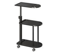 Welfuturer Plateau de baignoire en bambou à 3 couches avec hauteur réglable et étagères rotatives, organisateur autonome, table d'appoint de spa et support pour plantes pour salles de bains modernes