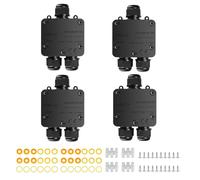 WELHAEPI IP68 Boîte Jonction 3 Voies, Étanche Extérieur(lot de 4)