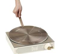 Welhammsae Plaque d'induction, plaque diffuseur de cuisinière à gaz en acier inoxydable, adaptateur avec poignée amovible, 20 cm