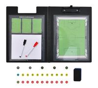 Welhammsae Tableau Tactique Footbal, Tableau Football Tactique Magnétique Pliable, Double Face Entraîneur Board Portable, Kit Complet pour Entraîneur avec Aimants, Marqueur pour Tableau Blanc, Gomme