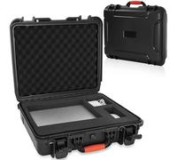 WELIDAY Mallette Rigide étanche IP56 pour Ordinateur Portable de 17,3" avec Couche en Mousse à Tirer et Pincer - Noir, Noir, 20.3 x 16.9 x 5.9 inches