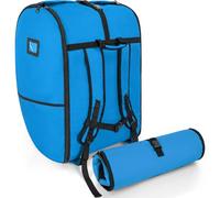 WELIDAY Sac de voyage rembourré pour siège de voiture, sac de voyage pour siège auto pour bébé compatible avec Doona, sac de voyage pliable pour siège de voiture et poussette pour avion, bleu