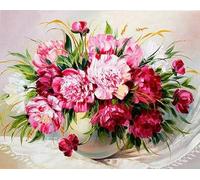 WELIWE 5D Broderie Diamant DIY Diamonds Painting Kit Mosaïque Canevas Strass Peinture Murale pour Adultes Debutant Décoration fleurs nature morte -(40x50cm)