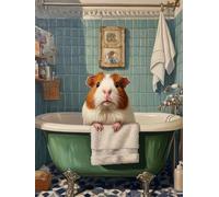 WELIWE 5D Diamond Painting DIY Broderie Numéros Diamant Peinture Kit Complet Strass Arts Pour Enfants Adultes Décoration Murale Bain de hamster 40x50 cm