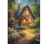 WELIWE 5D Diamond Painting DIY Broderie Numéros Diamant Peinture Kit Complet Strass Arts Pour Enfants Adultes Décoration Murale Maison de conte de fées 40x50 cm