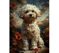WELIWE 5D Diamond Painting DIY Broderie Numéros Diamant Peinture Kit Complet Strass Arts Pour Enfants Adultes Décoration Murale Chien en peluche 40x50 cm