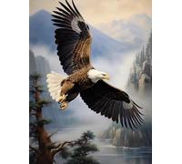 WELIWE 5D Diamond Painting DIY Broderie Numéros Diamant Peinture Kit Complet Strass Arts Pour Enfants Adultes Décoration Murale aigle des animaux 40x50 cm