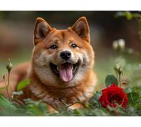 WELIWE 5D Diamond Painting DIY Broderie Numéros Diamant Peinture Kit Complet Strass Arts Pour Enfants Adultes Décoration Murale Shiba Inu 40x50 cm