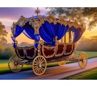WELIWE 5D Diamond Painting DIY Broderie Numéros Diamant Peinture Kit Complet Strass Arts Pour Enfants Adultes Décoration Murale Carrosse royal 50X70 cm