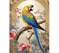 WELIWE 5D Diamond Painting DIY Broderie Numéros Diamant Peinture Kit Complet Strass Arts Pour Enfants Adultes Décoration Murale Oiseau perroquet 40x50 cm