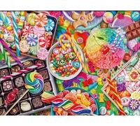 WELIWE Kit Broderie Point de Croix Estampé 11CT Adultes Débutant Compté Point de Croix Kits DIY Pré Imprimé Canevas art broderie Bonbons colorés 40x50 cm