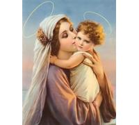 WELIWE Kit Broderie Point de Croix Estampé 11CT Adultes Débutant Compté Point de Croix Kits DIY Pré Imprimé Canevas art broderie Vierge Enfant 40x50 cm