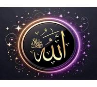 WELIWE Point de Croix Broderie Kits de Couture à la Main Bricolage 11CT Estampé pour Les Débutants Kit de Broderie Pré-imprimé Motif Écritures islamiques 40x50 cm