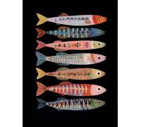 WELIWE Point de Croix Broderie Kits de Couture à la Main Bricolage 11CT Estampé pour Les Débutants Kit de Broderie Pré-imprimé Motif Poisson 40x50 cm