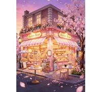 WELIWE Point de Croix Broderie Kits de Couture à la Main Bricolage 11CT Estampé pour Les Débutants Kit de Broderie Pré-imprimé Motif Pâtisserie 40x50 cm