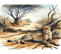 WELIWE Point de Croix Broderie Kits de Couture à la Main Bricolage 11CT Estampé pour Les Débutants Kit de Broderie Pré-imprimé Motif Animal des prairies 40x50 cm