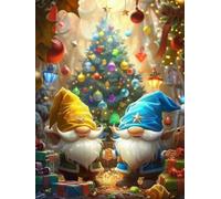 WELIWE Point de Croix Broderie Kits de Couture à la Main Bricolage 11CT Estampé pour Les Débutants Kit de Broderie Pré-imprimé Motif Père Noël 40x50 cm