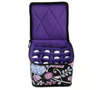 Weljoy Étui de transport pour 13 bouteilles d'huiles essentielles pour bouteilles de 100 ml, 30 ml avec espacement réglable pour flacons roller et compte-gouttes, rouge à lèvres (cachemire nocturne)