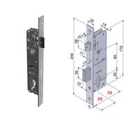 Welka 10125100E Serrure à enfiler en forme de cerisier F22