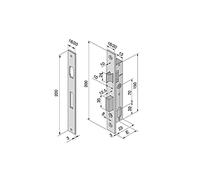 Welka 111,15009 Serrure pour Profilés 50 X 23 8-14 mm