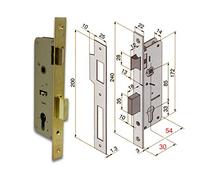 Welka 15880-45 015 Serrure à Enfiler 8 mm Laiton 45 mm