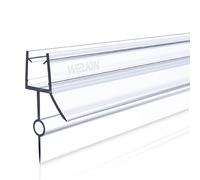 WELKIN Bande d'étanchéité transparente pour porte de douche pour verre droit de 4 à 6 mm d'épaisseur | Couvre jusqu'à 22 mm d'espace | Joint de rechange transparent avec longueur réglable de 90 cm |
