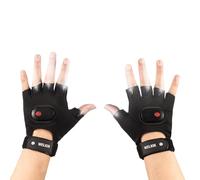 WELKIN Gants à LED avec lumière, lumières rechargeables, cadeaux pour hommes, lumières sans mains pour la pêche, longue autonomie