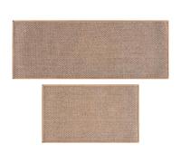 WELL AT HOME Set de Tapis de Cuisine Antidérapants, Lavables en Machine, Absorbants, Confort et Durabilité, Idéal pour Cuisine, Salle de Bain, Entrée - Set de 2 Tapis de Sol, 120x44cm + 75x44cm
