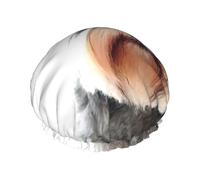 Well-Behaved Bonnet de douche pour femme Motif schnauzer Grande bande élastique lavable