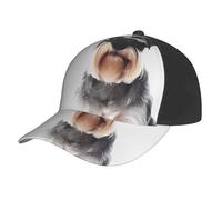 Well-Behaved Schnauzer Print Casquette de baseball pour homme et femme - Chapeau de course à pied réglable, mode en plein air, respirant, noir
