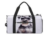 Well-Behaved Schnauzer Sac de sport pour femme et homme avec compartiment à chaussures étanche Sac de voyage Sac de sport pour gymnases et yoga, Schnauzer bien conçu, Taille unique