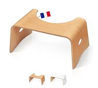 Well Care Tabouret de Toilette Physiologique en Bois Verni - Fabriqué en France - Marche Pied WC pour Adulte - Petit Banc Repose Pied pour Adopter la Position Squatty Anti Constipation