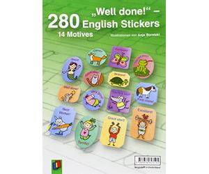 "Well done!". 280 English Stickers