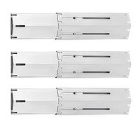 WELL GRILL 29,8 cm à 53,3 cm - Couvercle de brûleur réglable pour barbecue à gaz Landmann, Outback, Charbroil, Brinkmann, Taino, en acier inoxydable - Lot de 3