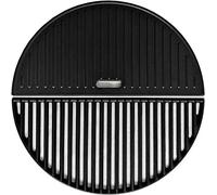 WELL GRILL Grille de cuisson réversible en fonte demi-lune de 45,7 cm pour Kamado Joe Classic, Big Green Egg, Pit BossK22, Large Dome, Louisiana K22 et autres grill Kamado (plaque + grille)