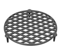 WELL GRILL Grille de cuisson ronde en fonte avec 3 pieds pour 6QT & 9QT, accessoires de four hollandais, casserole, marmite, diamètre : 26 cm, grille empilable, soucoupe pour l'extérieur et