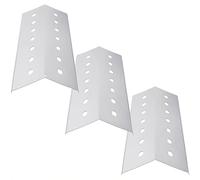 WELL GRILL Lot de 3 Barres aromatisantes en Acier Inoxydable - Tente Bouclier Thermique - Distributeur de Flamme - Pièces de Rechange pour la Plupart des barbecues à gaz (41 x 14 cm (L x l)